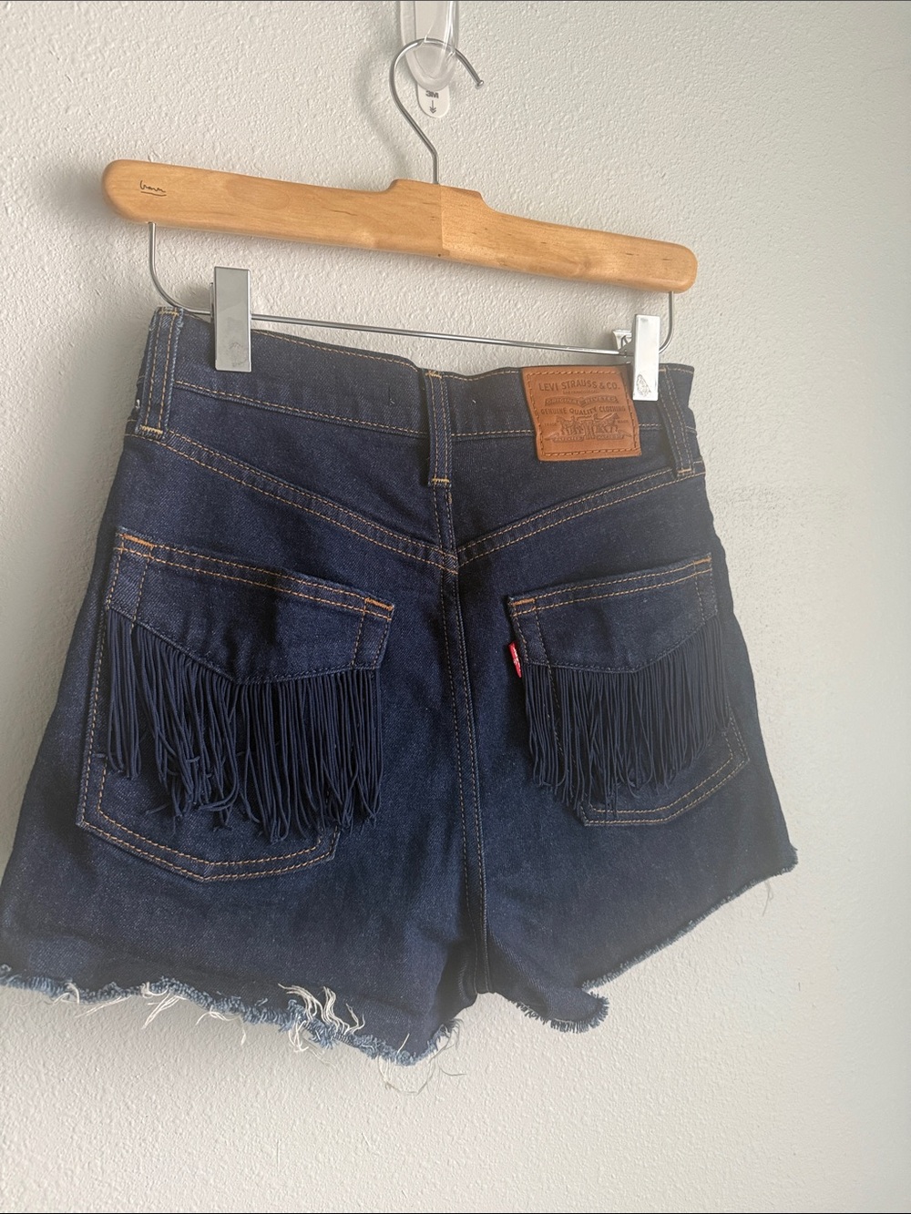 Levi Strauss Ribcage Short  Country Denim | Tassel
Fringe Pockets | Rodeo